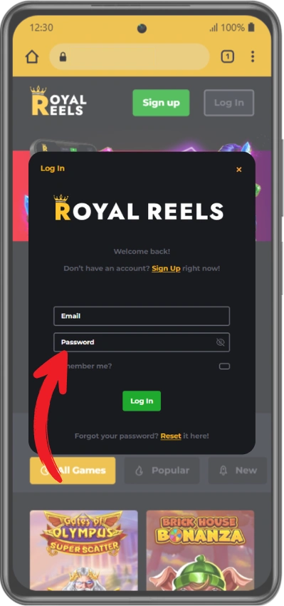royal reels login app